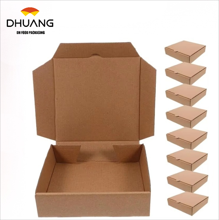 Kraft Paper Cookie Box Storage Container Packing Takeout Boxes Custom Pizza Boxs