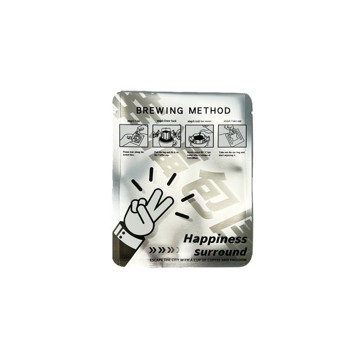 Portable Three-sided sealed Coffee Powder Filter Paper Aluminum-coated Bag for One-time Use in Ear-shaped Packaging Coffee Bags