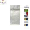 Custom Printed Vertical Aluminum Foil Side-zipper Flat-bottom Bags Reusable Heat-sealed Bags Coffee Bags