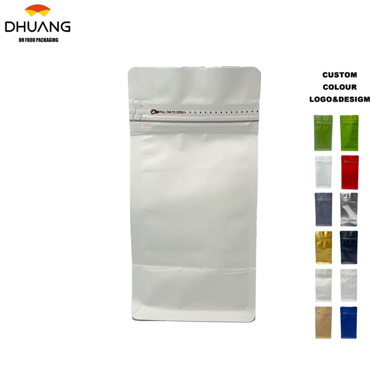 Custom Printed Vertical Aluminum Foil Side-zipper Flat-bottom Bags Reusable Heat-sealed Bags Coffee Bags