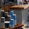 Navy Blue Disposable Coffee Cups Insulated Corrugated Paper Corrugated Wall Cups for Hot or Cold Drinks Coffee Cup