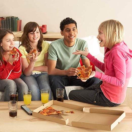 Kraft Corrugated Takeout Cardboard Box Takeout Food Container Pizza Cake Cookies Food Packaging Custom Pizza Box
