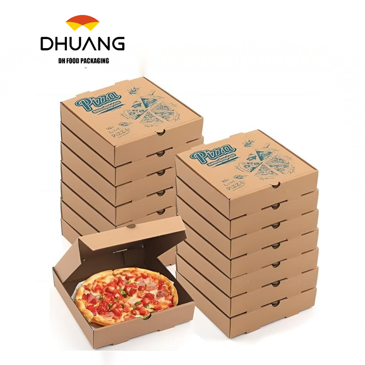 Cardboard Disposable Kraft Corrugated Pizza Delivery Food Delivery Gift for Cakes Pizza Cookies CUSTOM Pizza Box