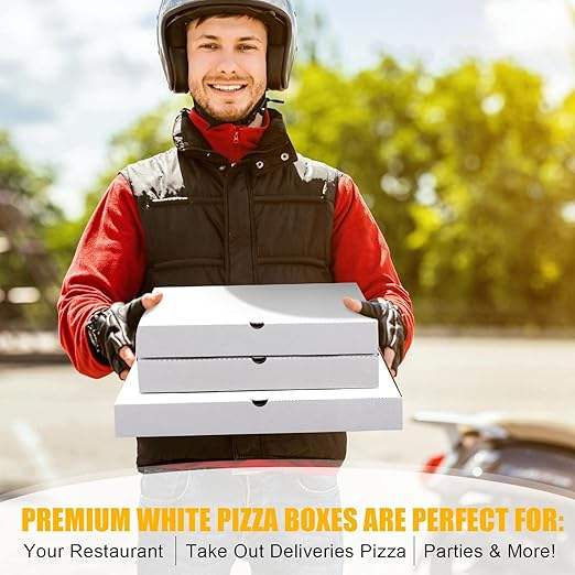 Bulk square Cardboard Reusable Large Pizza Delivery Box Bakery Restaurant Pizza Party Supplies Custom Pizza Boxs