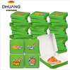 Mini Green Square Cardboard Ninja Decorated Birthday Celebration Party Supply Custom Pizza Boxs