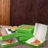 Mini Green Square Cardboard Ninja Decorated Birthday Celebration Party Supply Custom Pizza Boxs