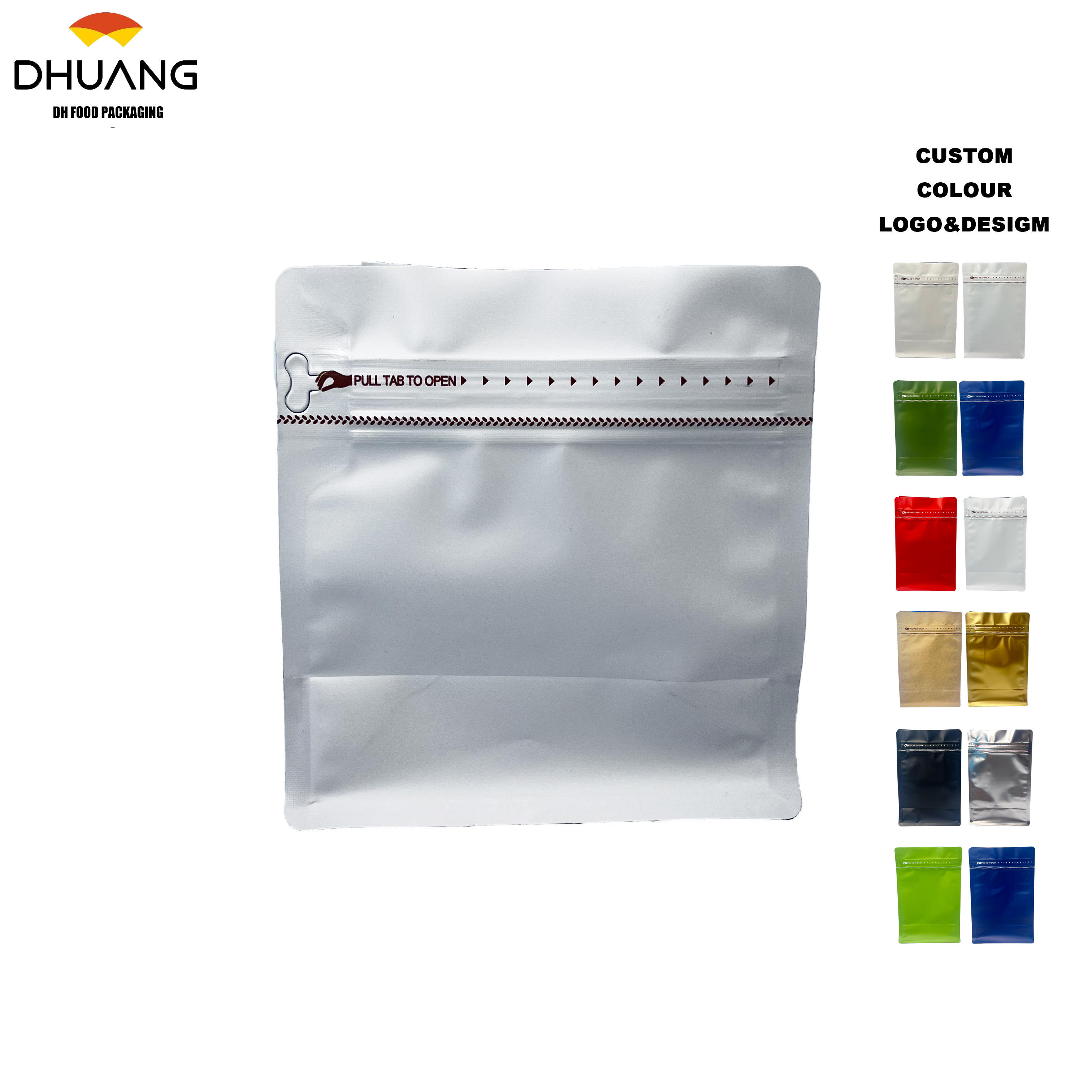 Customized Printing of LOGO for the Colored Compartmentalized Aluminum Foil-sealed Bags for Coffee Beans and Candies Coffee Bags