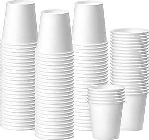 3 oz White Disposable Mouthwash Cup Bathroom Use Birthday Party Group Picnic Office Use Paper Cup