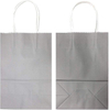 Large Biodegradable Kraft Bags Handles Eco-Friendly Brown for Packaging Pizza Milk Sugar Sushi Cakes Socks Other Items Grey