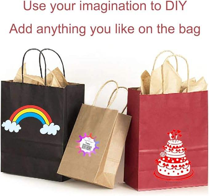 Coral Pink Large Kraft Paper Bag with Handles Recycled Materials Offset Printing for Logo for Crafts or Gifts