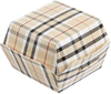 Disposable Plaid Paper Hamburger Box with Hinged Lid Kraft Cardboard Takeout Container for Mini Burgers or Desserts Food Box