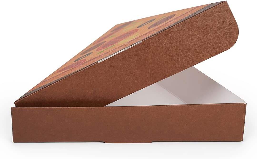 Pizza Box Clamshell Pizza Slice Container - Greaseproof Label Lock Kraft Paper Single Recyclable Custom Pizza Boxs
