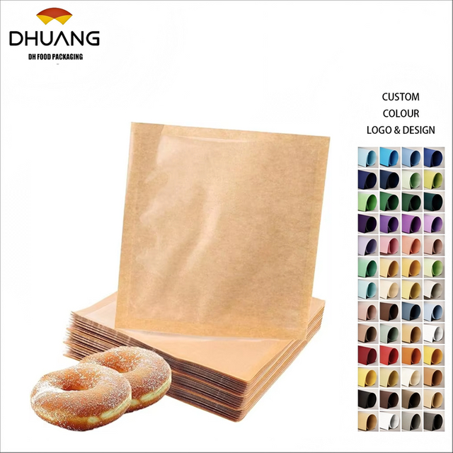 with Window Pastry Bag Heat Sealable Grease Proof Waxed Paper Bag Suitable for Sandwiches Custom Bread Bags