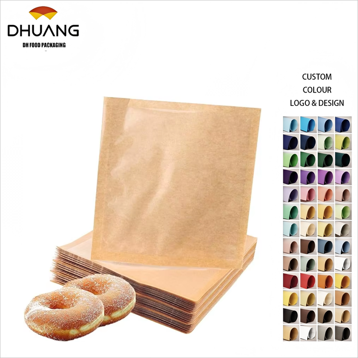with Window Pastry Bag Heat Sealable Grease Proof Waxed Paper Bag Suitable for Sandwiches Custom Bread Bags