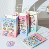 Custom Logo Small Paper Shopping Bag with Handle Durable Gift Bag for Party Birthday or Wedding Featuring Ribbon Accessory