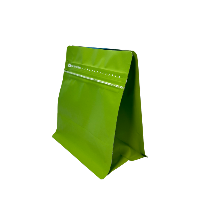 Custom Coffee Bag Self-sealing Bag Aluminum Foil Aluminized Matte PE Eight-sided Seal with air Valve Packaging
