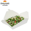 Disposable Sustainable White Paper 49-ounce Rectangular Takeout Box for Takeout or Picnics