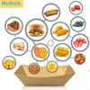 Kraft Paper Food Tray, Disposable Serving Tray for Snack Hot Dog BBQ Popcorn Party Food Trays