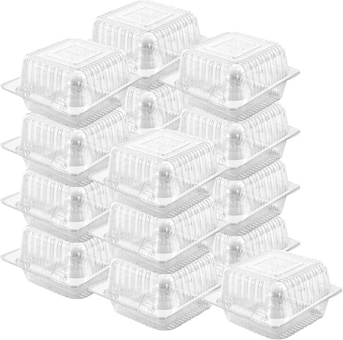 Clear Plastic Clamshell Take-out Food Container with Hinge, Outer Diameter, Suitable for Desserts, Snacks, Etc