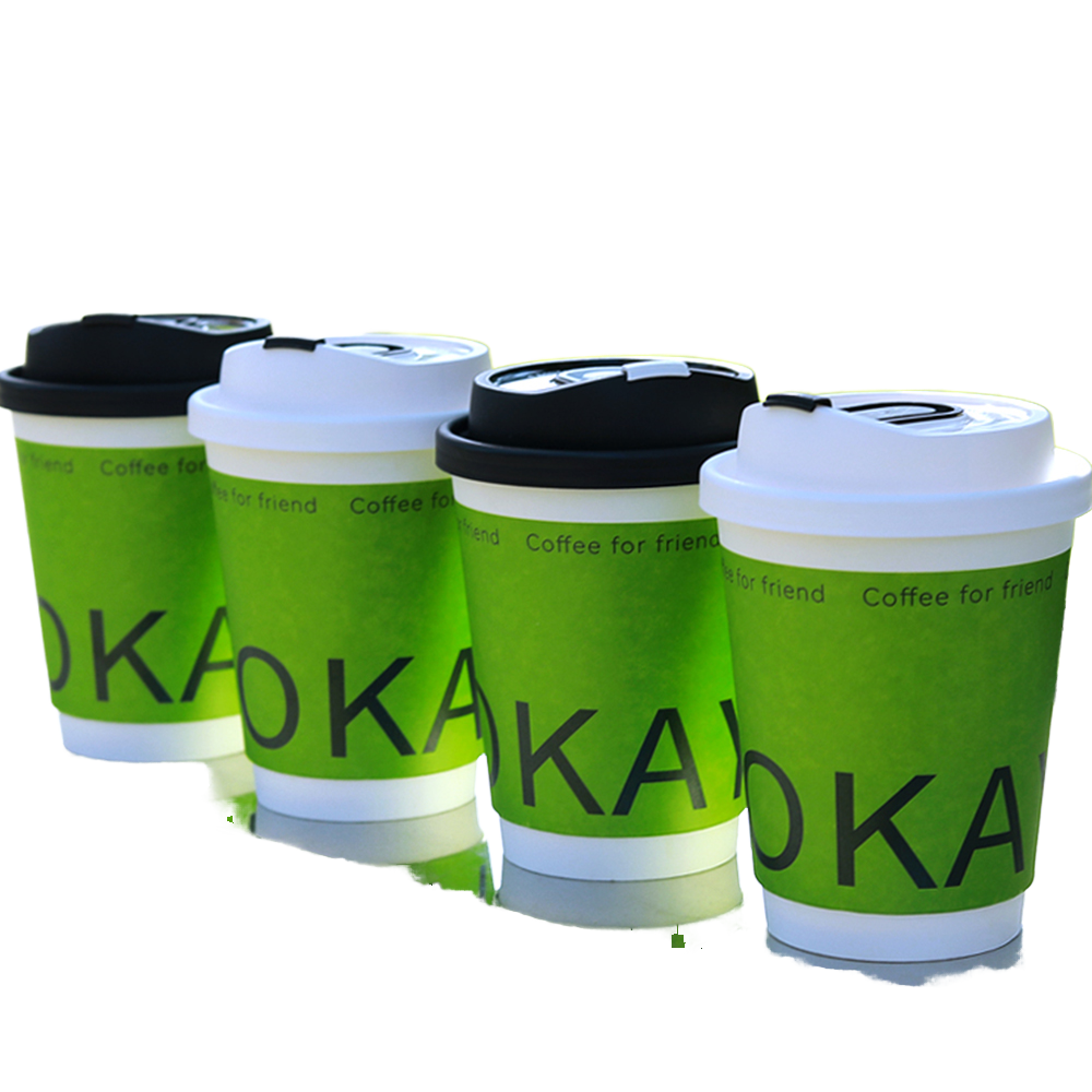 Disposable Coffee Cups with Lids, Heat & Leak-proof Paper Cups, to Go Coffee Cups for Hot & Cold Beverage Coffee Cup