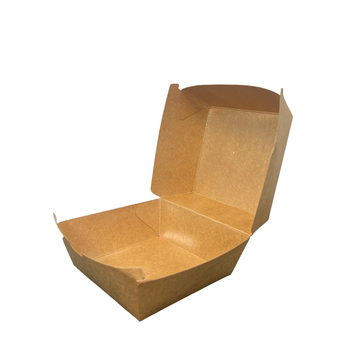 Cellophane Baking Packaging Box for Takeout Hamburgers Laminated Anti-oil and Non-foldable Burger Box