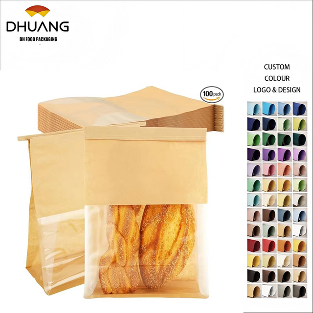 Kraft Paper Bags for Packaging Party Food for Packaging Sandwiches Popcorn Custom Bread Bags