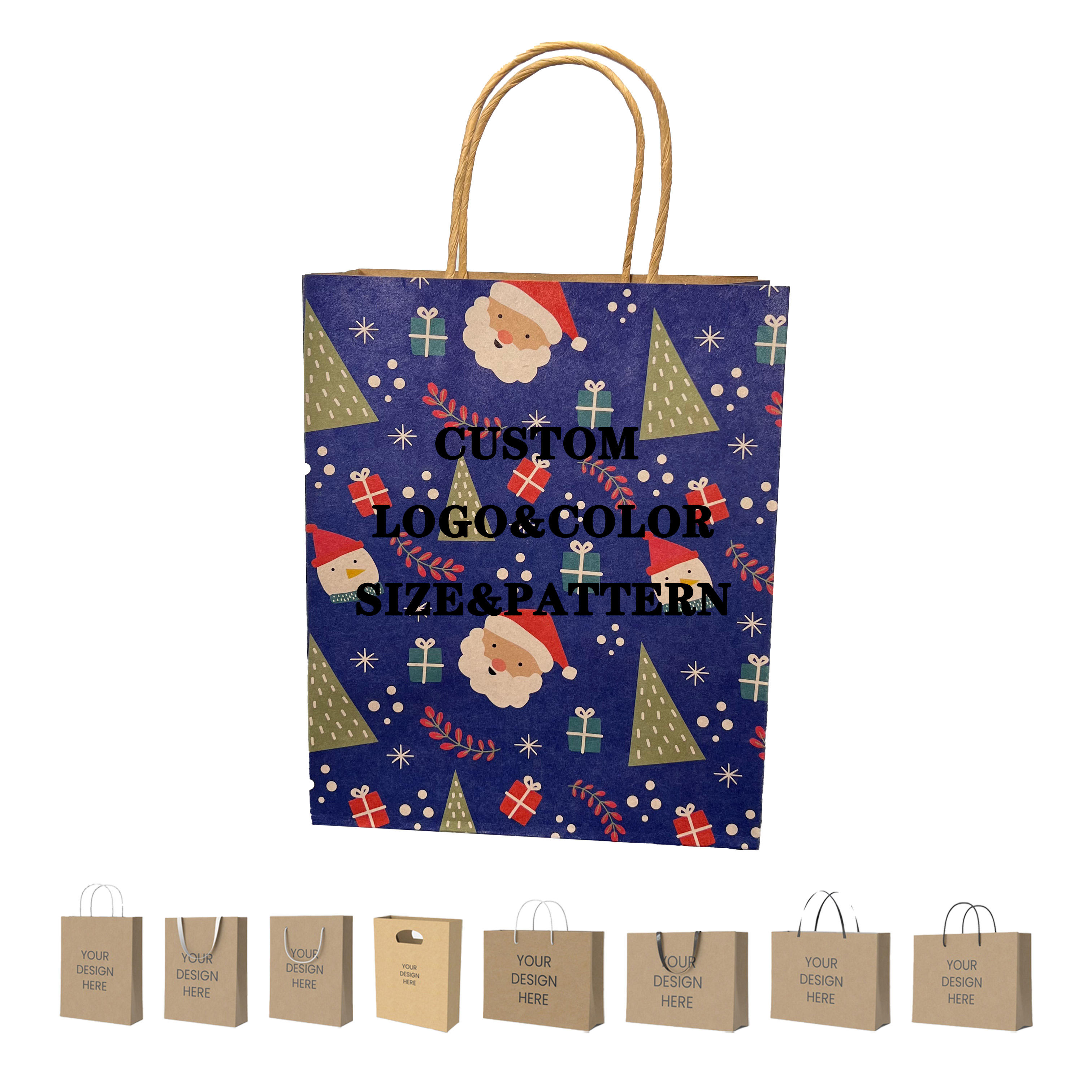Recyclable Brown Kraft Paper Bag Clothing Retail Paper Bag with Handle Can Be Customized with Your Own logo Shopping Bag