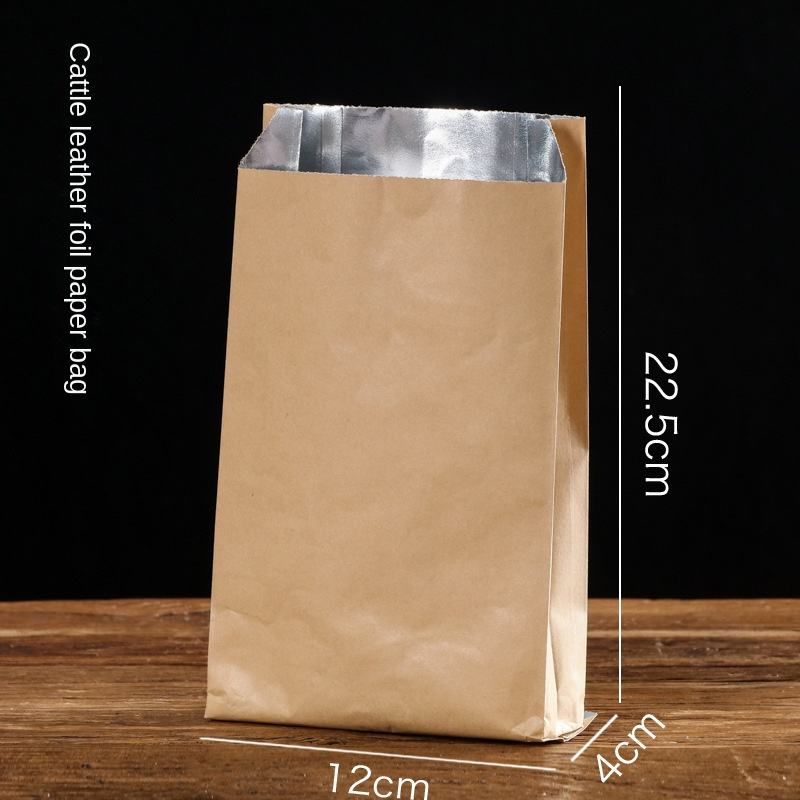 Disposable Takeout Food Wrap with Heat-melt Adhesive, Aluminum Foil, Tin Foil, Snack Paper Bag Oil-proof Paper Bag