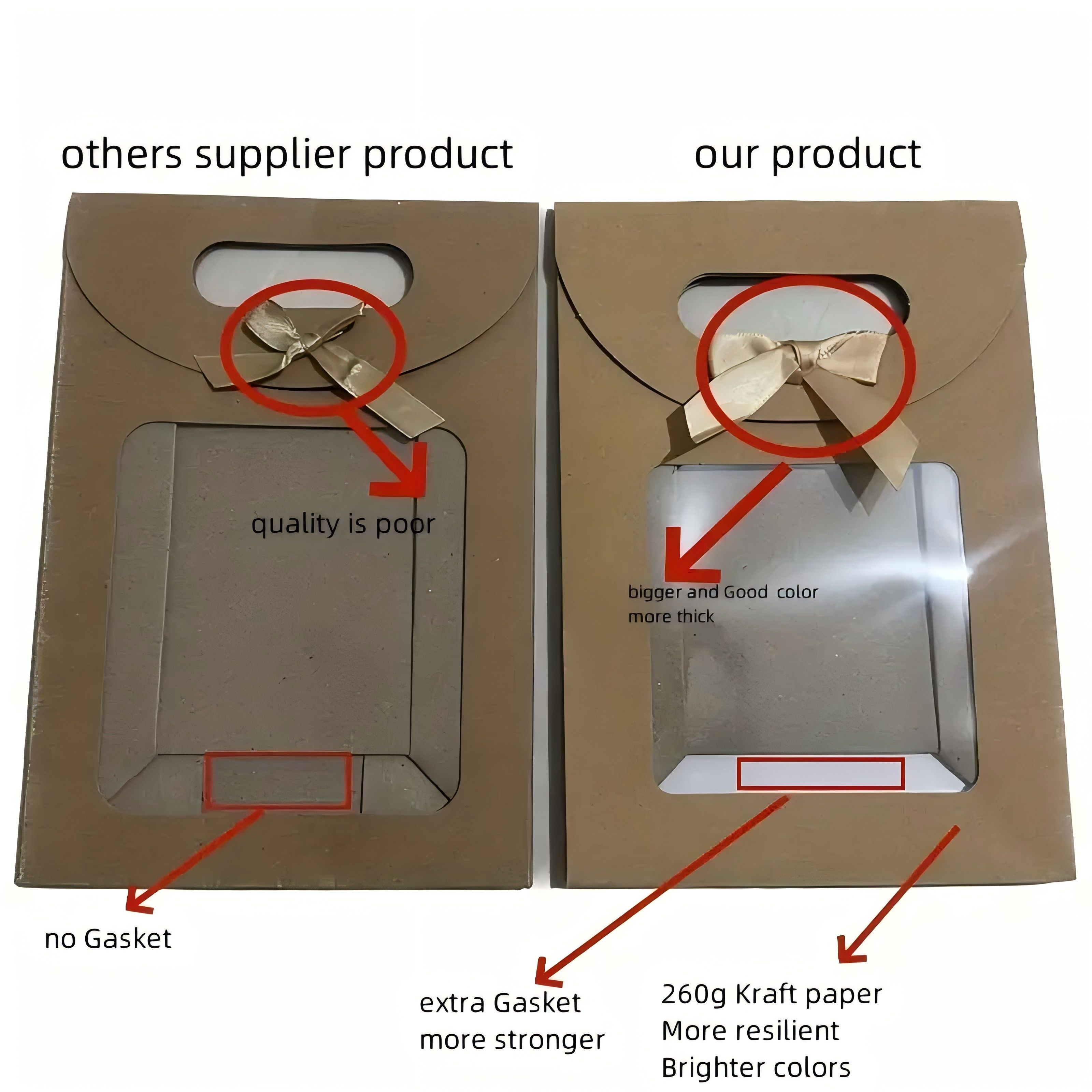 New Style Self-Supporting Kraft Paper Bag Hand-Held Flip Cover for Christmas Valentine's Day Spring Festival Wedding Party Bags