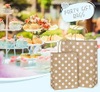 25 Brown Dot Gift with Handles Recyclable Kraft Paper Bags Shopping Bags Party Bags
