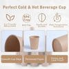 Custom Logo Disposable Kraft Paper Cups Unbleached Brown Single Wall Cups for Hot/Cold Beverages PE for Home Office Party Visits