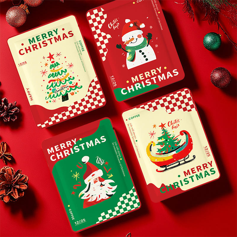 Single-use Convenient Coffee Powder Easy-to-open sealed Bags for Christmas Coffee Pods Packaging Bags Coffee Bags