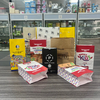 No Handle Flat square Bottom Fat-proof Brown Kraft Paper Bag Customized Take-out Food Packaging Oil-proof Paper Bag