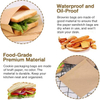 Sandwich Candy Paper Bag Brown Paper Packaging for Snacks and Cookies for Sandwiches and Candies Oil-proof Paper Bag