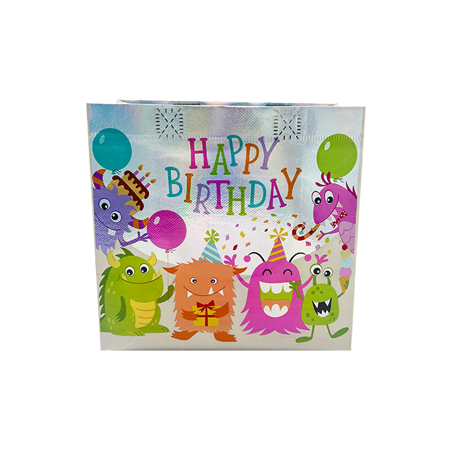 Custom Printed Coated Aluminum Foil-coated Non-woven Fabric Gift Bags for Birthday Parties and Other Occasions Shopping Bag