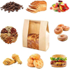 Bread Bag with Window Brown Paper Sourdough Toast Packaging Storage Food Bag Label Seal Sticker CUSTOM Bread Bags
