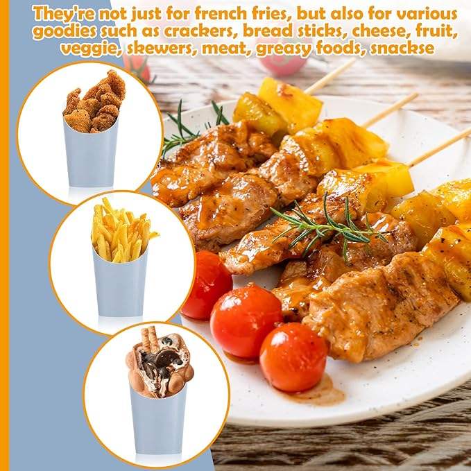 French Fries Holder 12 oz Disposable Paper French Fries Cup Birthday Pie Waffle Popcorn Deli Cup French Fries Cup