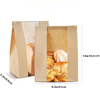 Industrial-Grade Tin Tab Seal Commercial-Grade Window Bags Personalized Kraft Paper for Fresh Baked Goods Custom Bread Bags