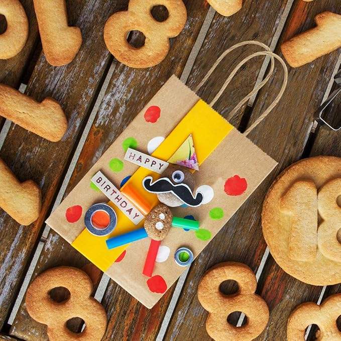 Brown Kraft Paper Bag with square Bottom Gift Bag Candy for Gift Promotion and Craft Usage