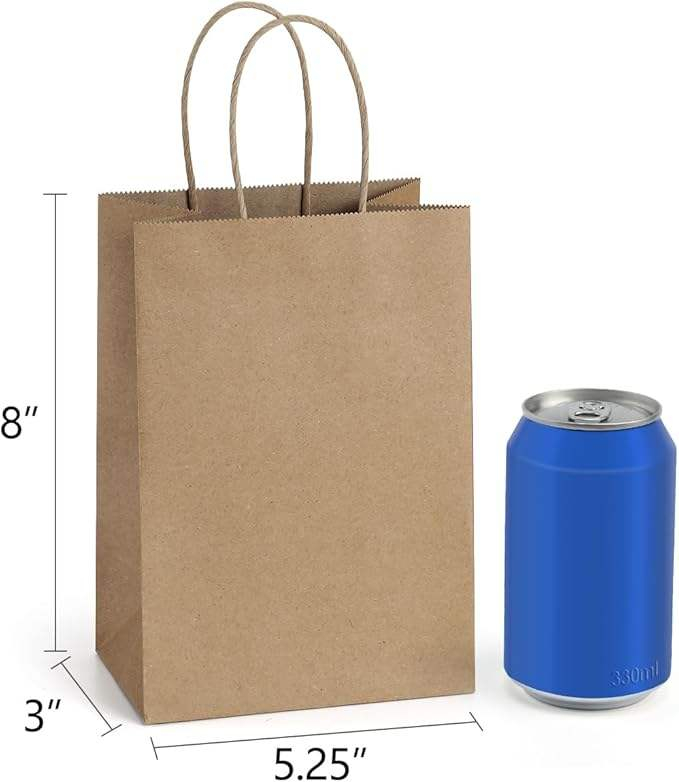 Brown Kraft Paper Bag with square Bottom Gift Bag Candy for Gift Promotion and Craft Usage