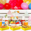 Disposable Paper Food Tray 5 lb Large Food Boat Nachos Tray Snack Tray Thanksgiving Party Birthday Supplies (yellow)