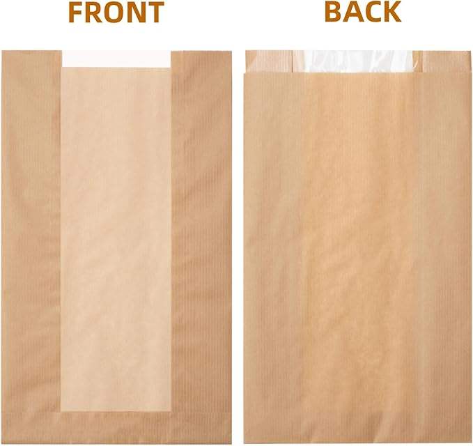 With Window Kraft Paper Bag Grease-resistant Bread Bag Cookies Doughnuts Custom Bread Bags