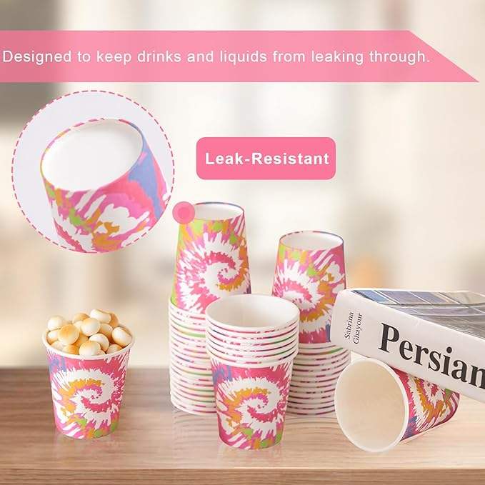 5 oz Disposable Paper Cups 300 Count-Small Bathroom Gargle Cups for Coffee Tea Parties