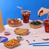 Paper Food Boat Heavy Duty Disposable Food Tray, Kraft Brown for Party Carnival, Oil Proof