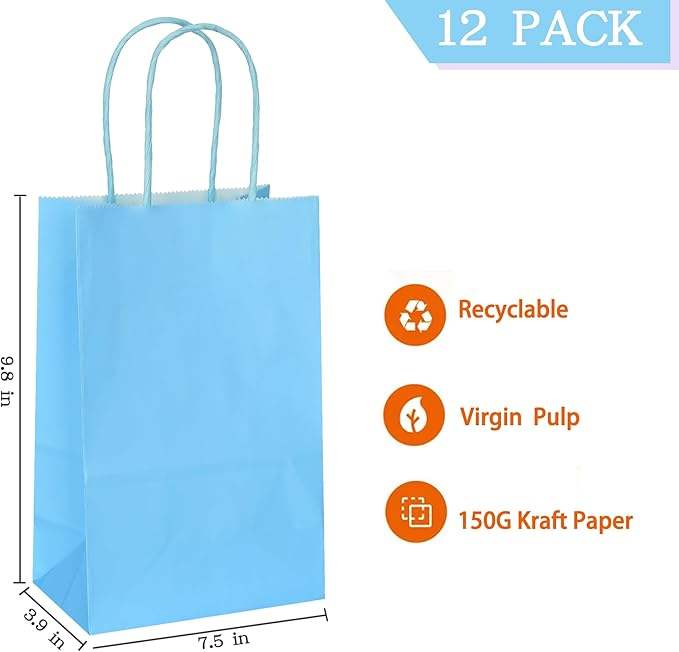 Large Light Kraft Paper Gift Bags with Handles Offset Printing on Recycled Materials for Crafts with Custom Logo Shopping Bag