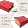 Red Gift Bags Dark Red Kraft Paper Bags With Handles (Dark Red, 8.2''X4.3''X10.6'')
