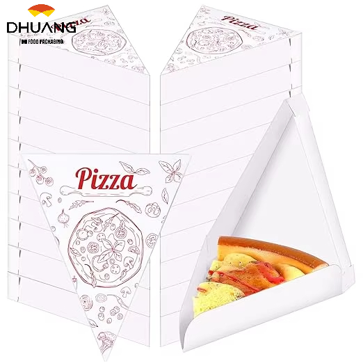 Disposable Single Slice Pizza Tray Pizza Slices Container Birthday Wedding Party Supplies Custom Pizza Boxs