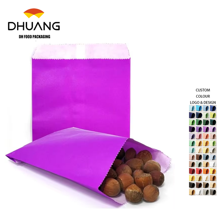 Customized Size Kraft Paper Packaging Bags Suitable for Packaging Bread Hamburgers and Biscuits Oil-proof Paper Bag