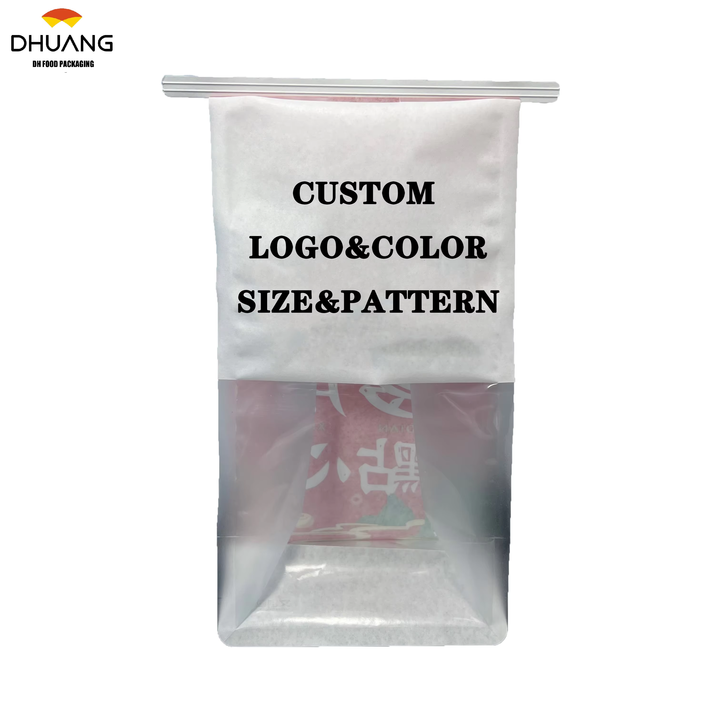 Printed Coated Baking Toasted Bread Bags with clear Windows Bakery Wire sealed Kraft Paper Custom Bread Bags