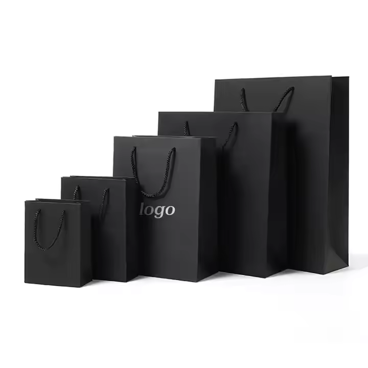 High Quality Biodegradable Eco-Customized Paper Bags for Food Storage Apparel Packaging Gift Wrapping Durable Plastic Variants